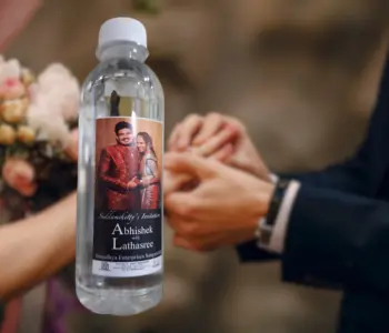 wedding water bottle